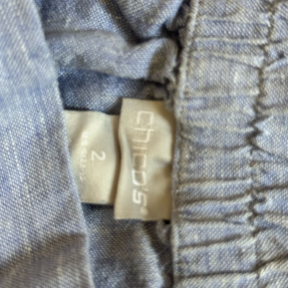 Chico's Blue Ankle Cropped Pants - Picture 4 of 7